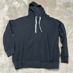 Buffalo David Bitton Black White Hooded Hoodie Sweatshirt Size Large